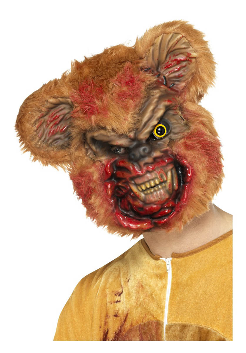 Zombie Teddy Bear Mask, Brown