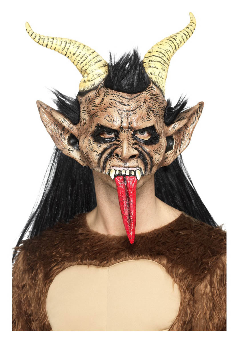 Beast / Krampus Demon Mask, Brown