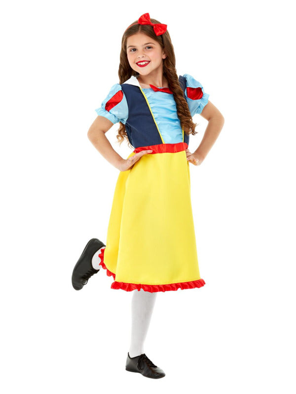 Deluxe Princess Snow Costume, Blue & Yellow - S