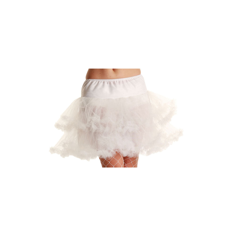 3 Layer Ruffle Petticoat / White