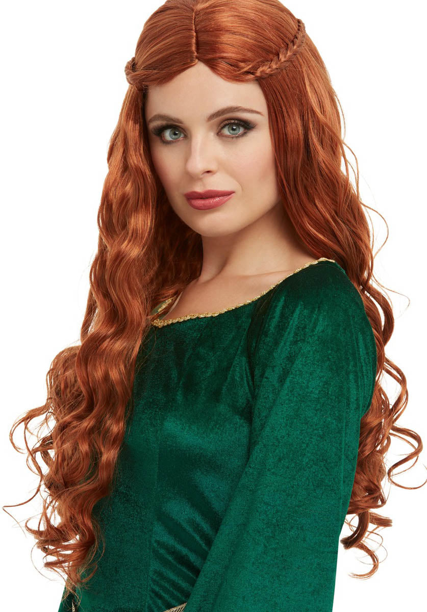 Medieval Princess Wig, Auburn