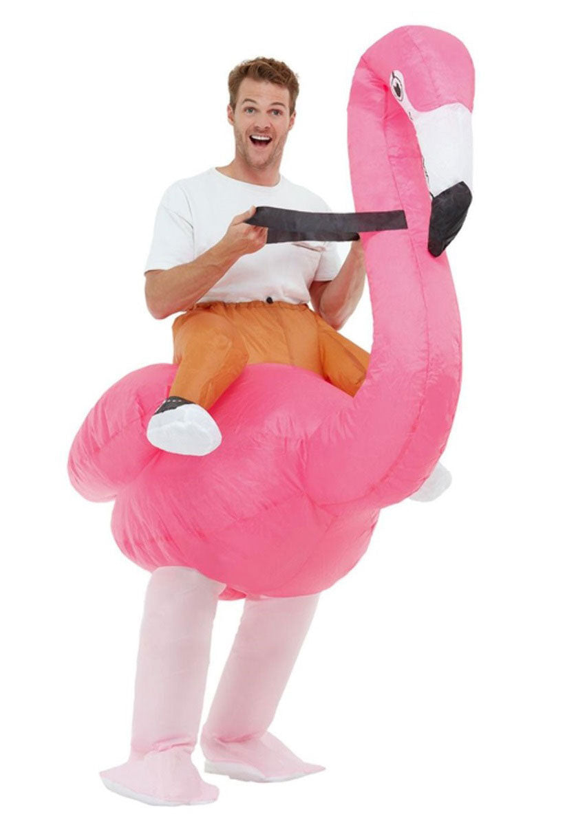 Inflatable Ride Em Flamingo Costume, Pink