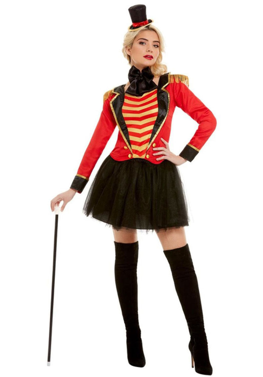 Deluxe Ringmaster Lady Costume, Red