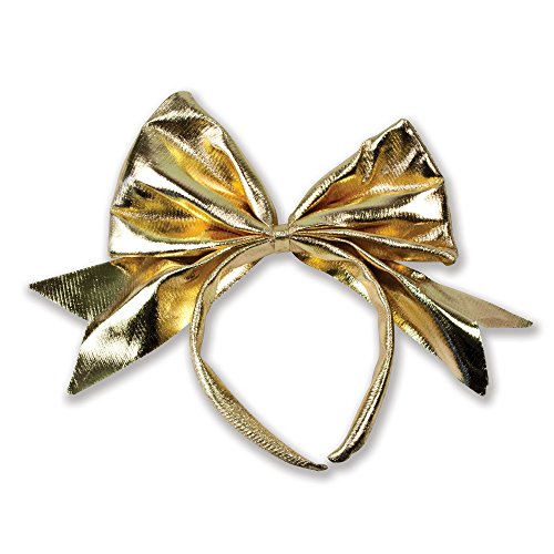 Gold bow headband