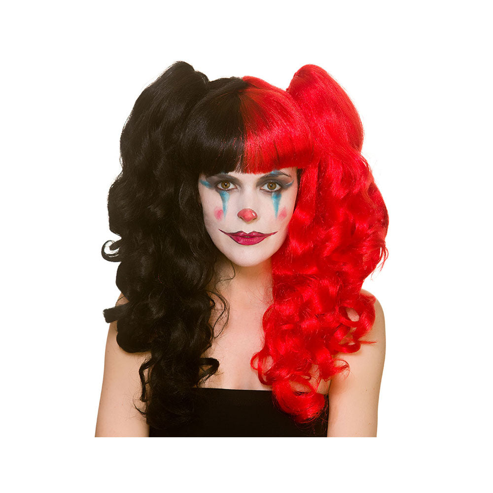 Harlequin Red & Black Bunches Cosplay Wig