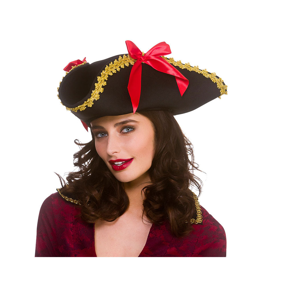 Ladies Tricorn Pirate Hat (min6)