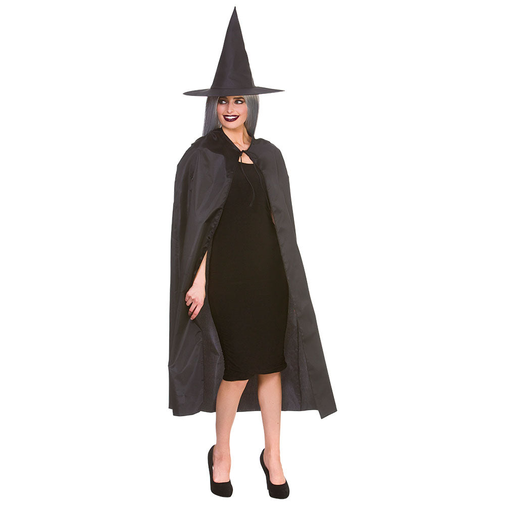 Wicked Witch Cape & Hat 125cm
