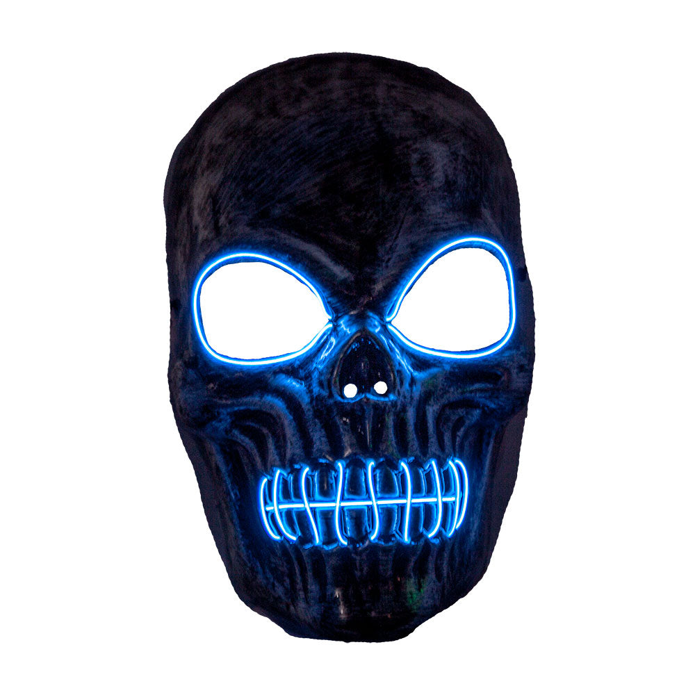 Skeleton E.L Light Up Mask - Blue (min6)