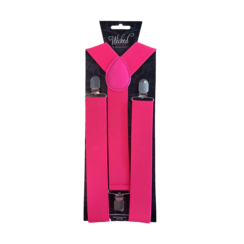 Adult Braces 35mm Wide - Neon Pink (min6) **NEW**
