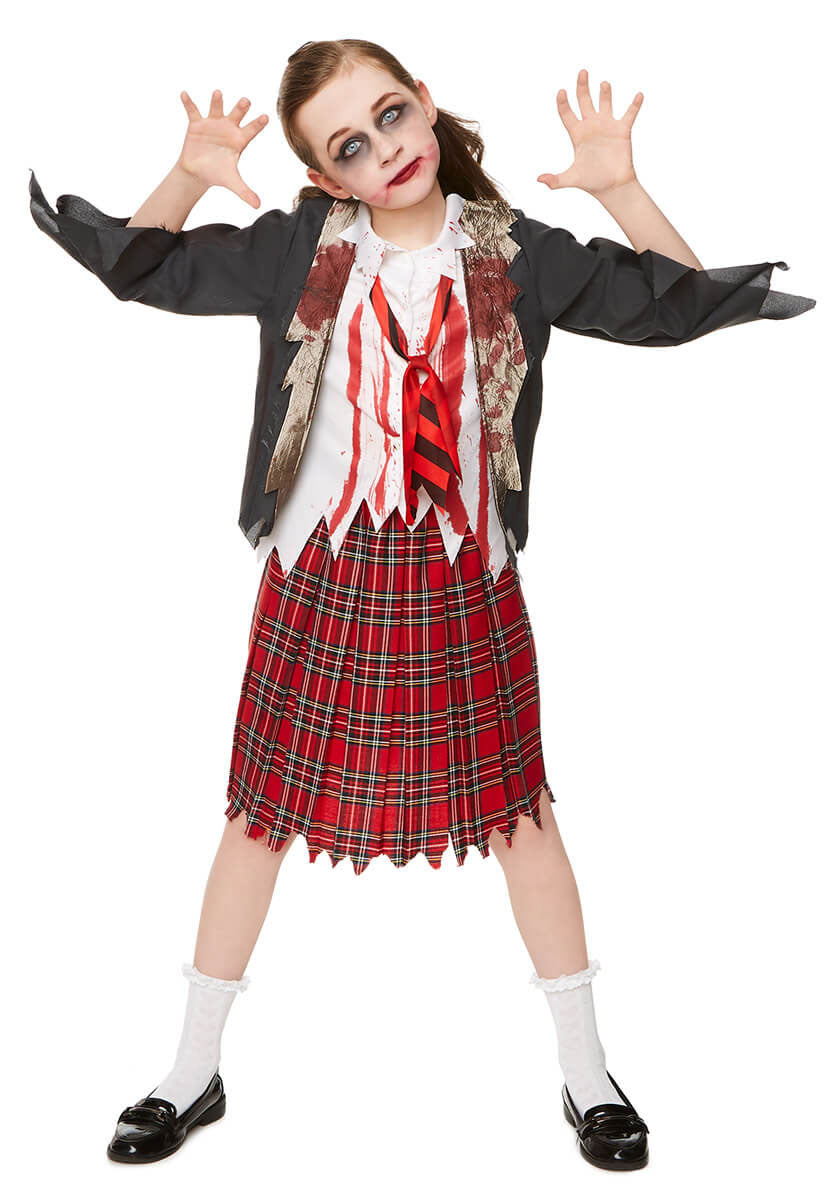 Zombie School Girl Costume L