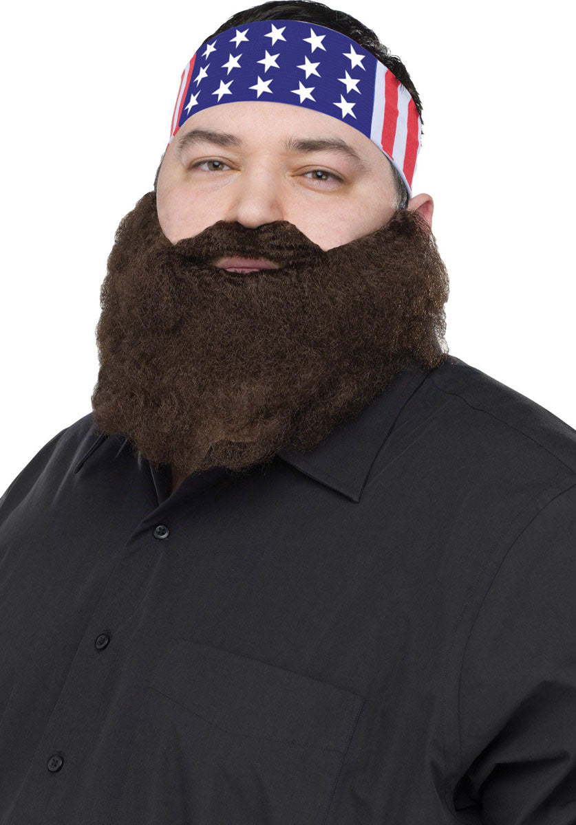 Quackers Brown Beard & USA Bandana