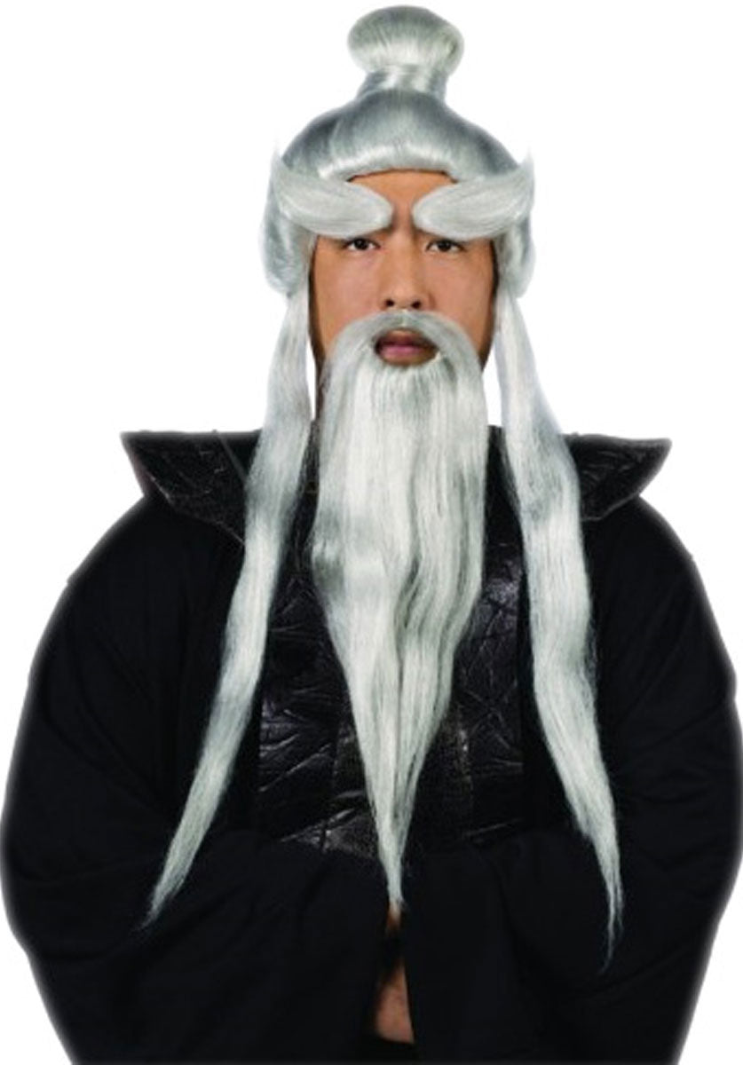 Pai Mei Wig & Beard 4pc Set