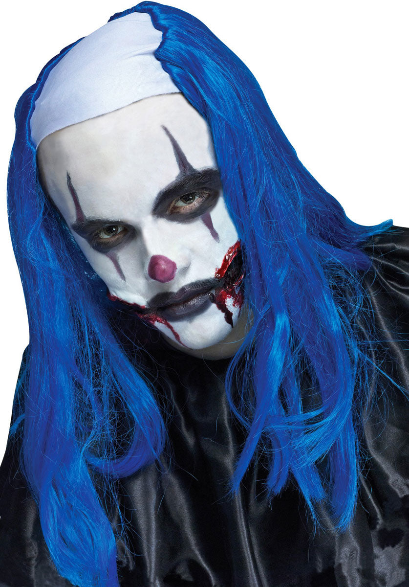 Creepy Clown Wig Blue