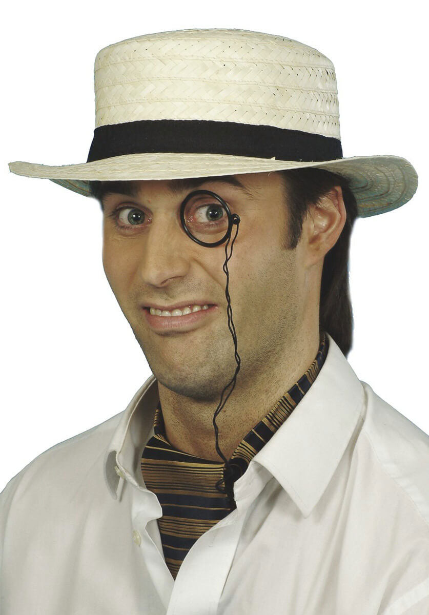 Straw Boater Hat, Cream