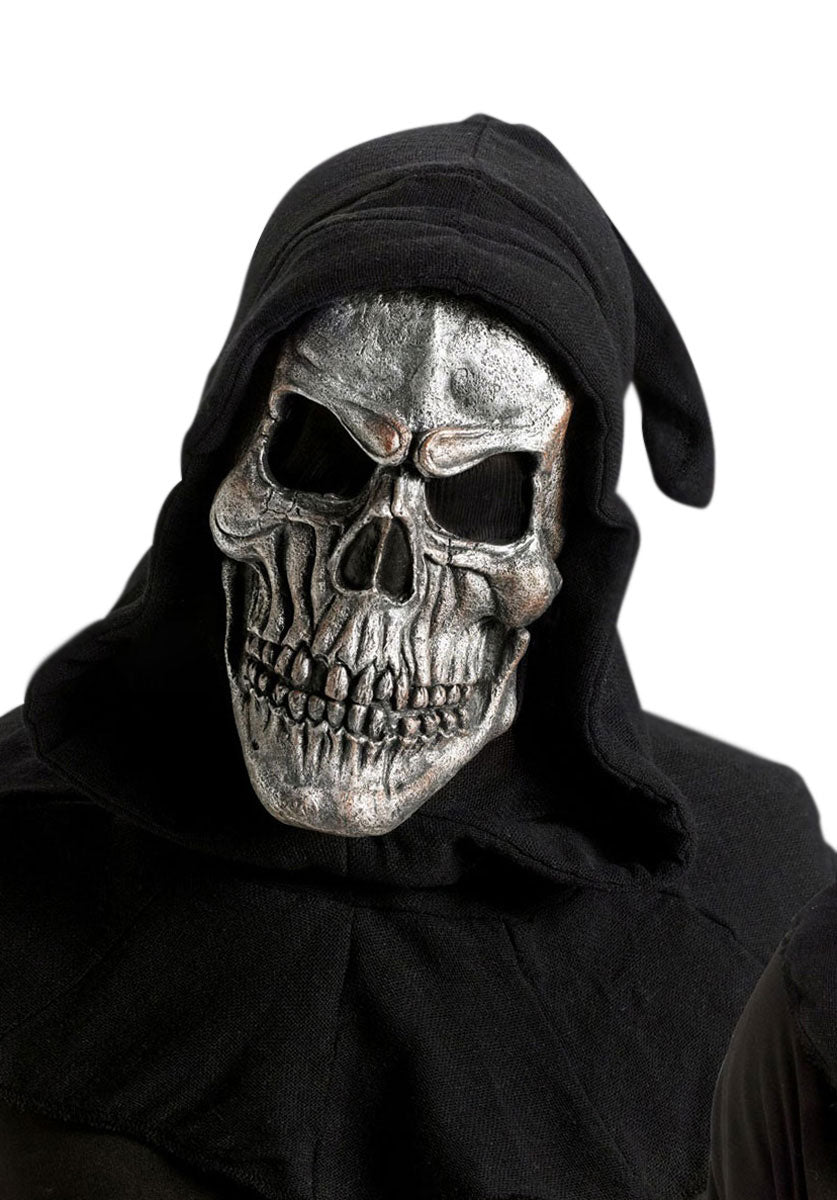 Skull Mask with Shroud, Silver