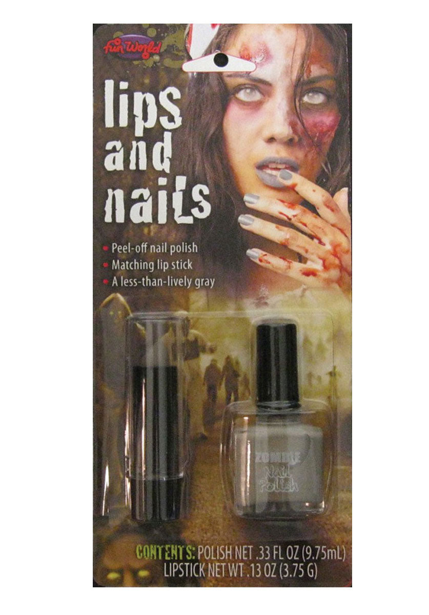 Zombie Lipstick and Nail Polish