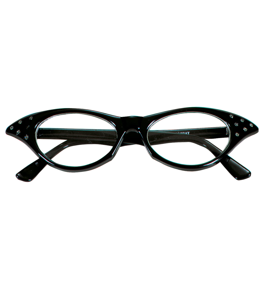 50s GLASSES WITH STRASS - BLACK