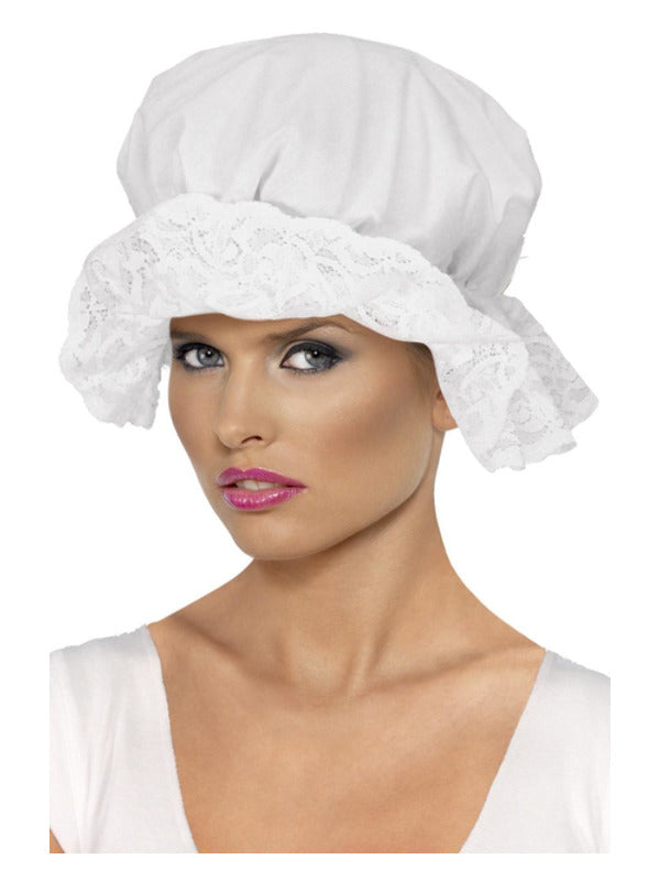 Mop cap white lace