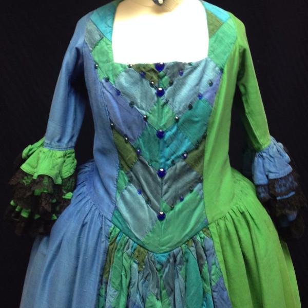 18th Century Dress in Blue & Green (£70.00 HIRE ONLY)