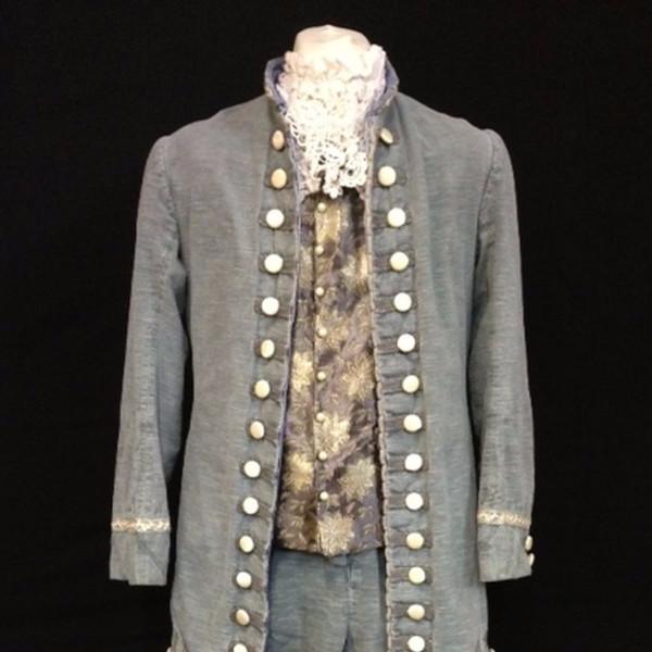18th Century Court Gent in Grey and Blue (£70.00 HIRE ONLY)