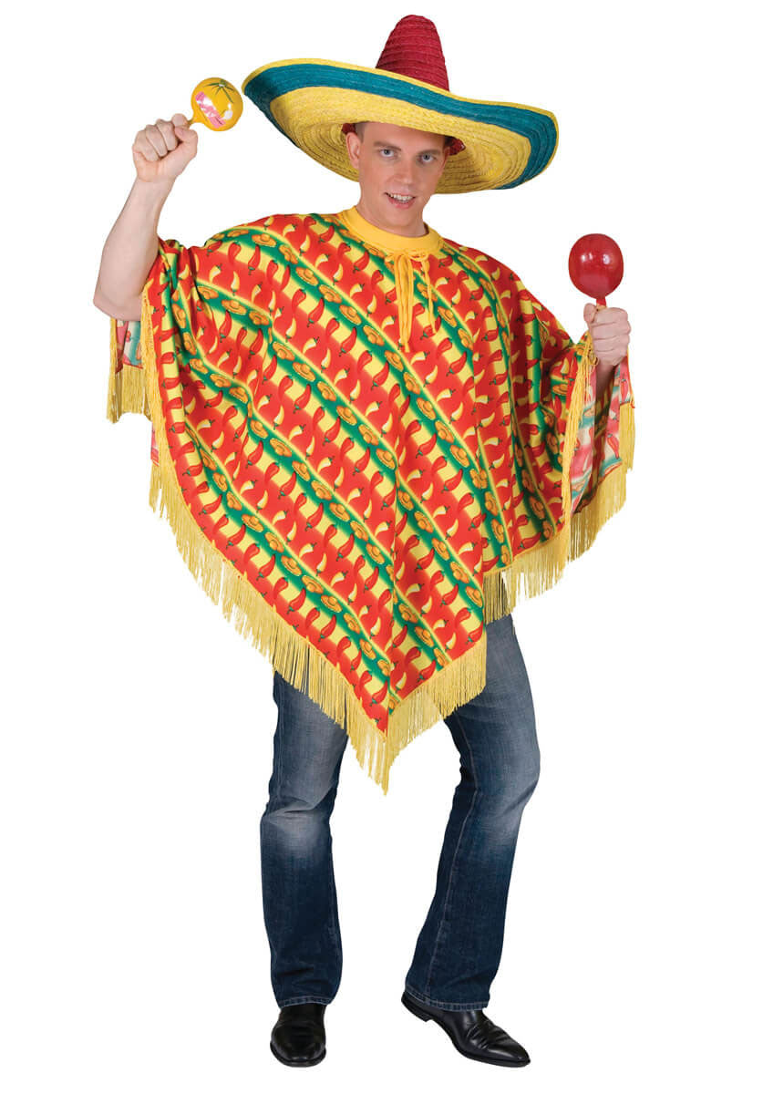 Poncho Chilli Print