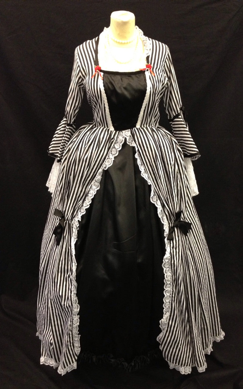 18TH CENTURY STRIPED LADIES DRESS