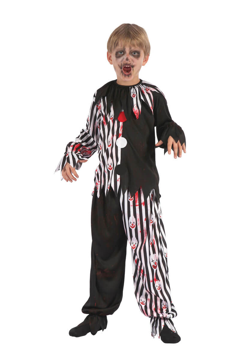 Harlequin Clown Bloody Costume, Child