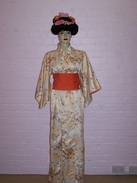 japanese geisha girl costume in orange and gold (HIRE ONLY) – Mad World  Fancy Dress