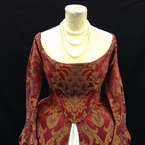 18th Century Dress in Burgundy & Gold (HIRE ONLY)