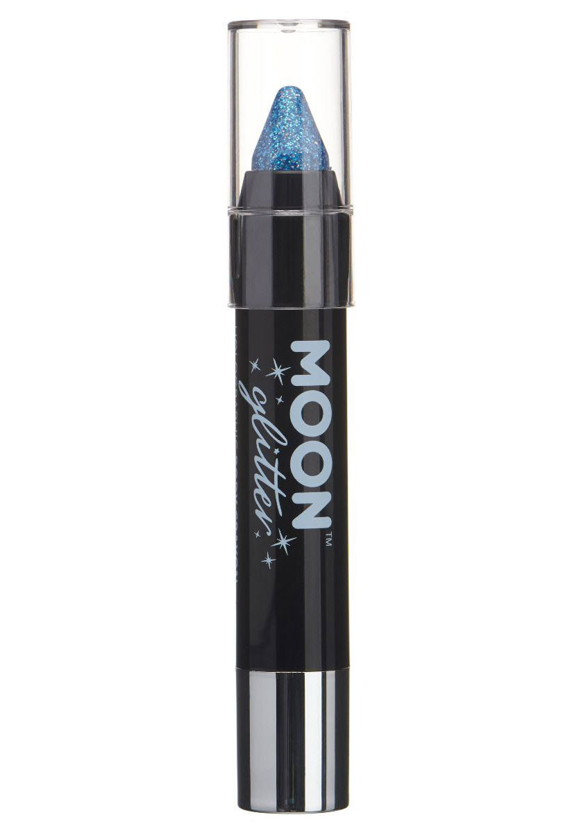 Moon Glitter Holographic Body Crayons, Blue