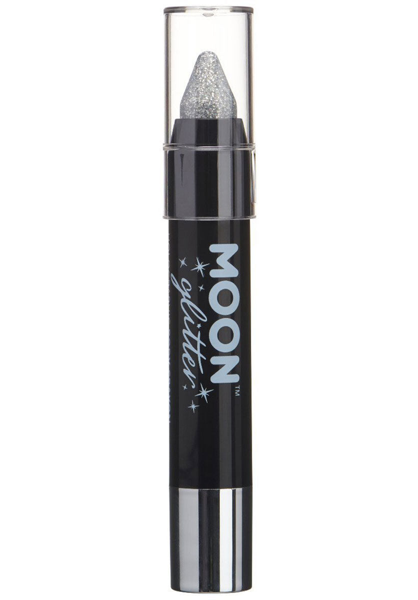 Moon Glitter Holographic Body Crayons, Silver