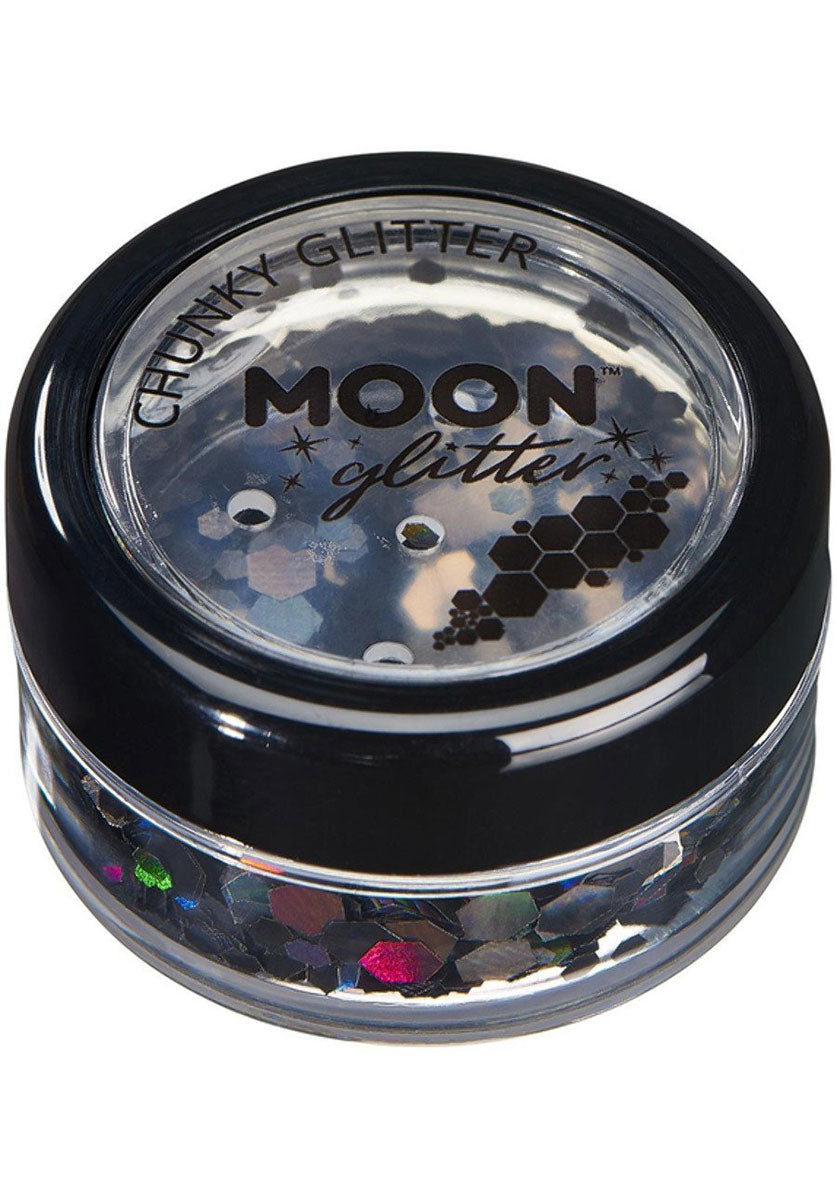 Moon Glitter Holographic Chunky Glitter, Black