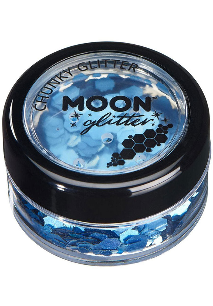 Moon Glitter Holographic Chunky Glitter, Blue