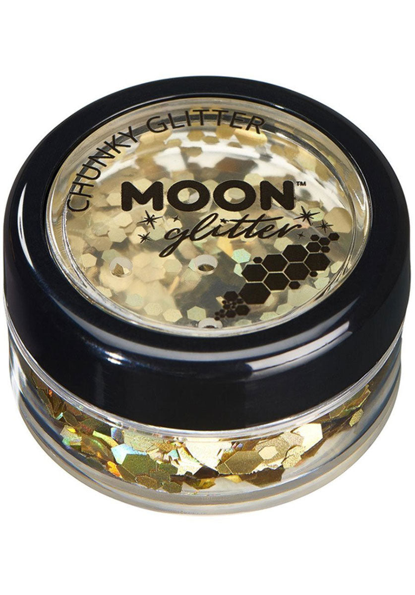 Moon Glitter Holographic Chunky Glitter, Gold
