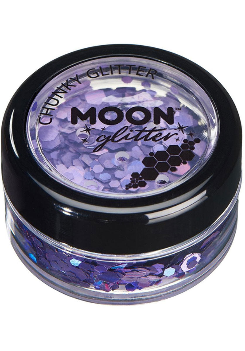 Moon Glitter Holographic Chunky Glitter, Purple