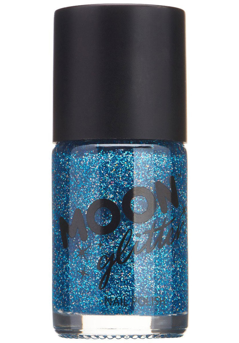 Moon Glitter Holographic Nail Polish, Blue