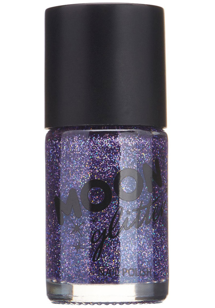 Moon Glitter Holographic Nail Polish, Purple