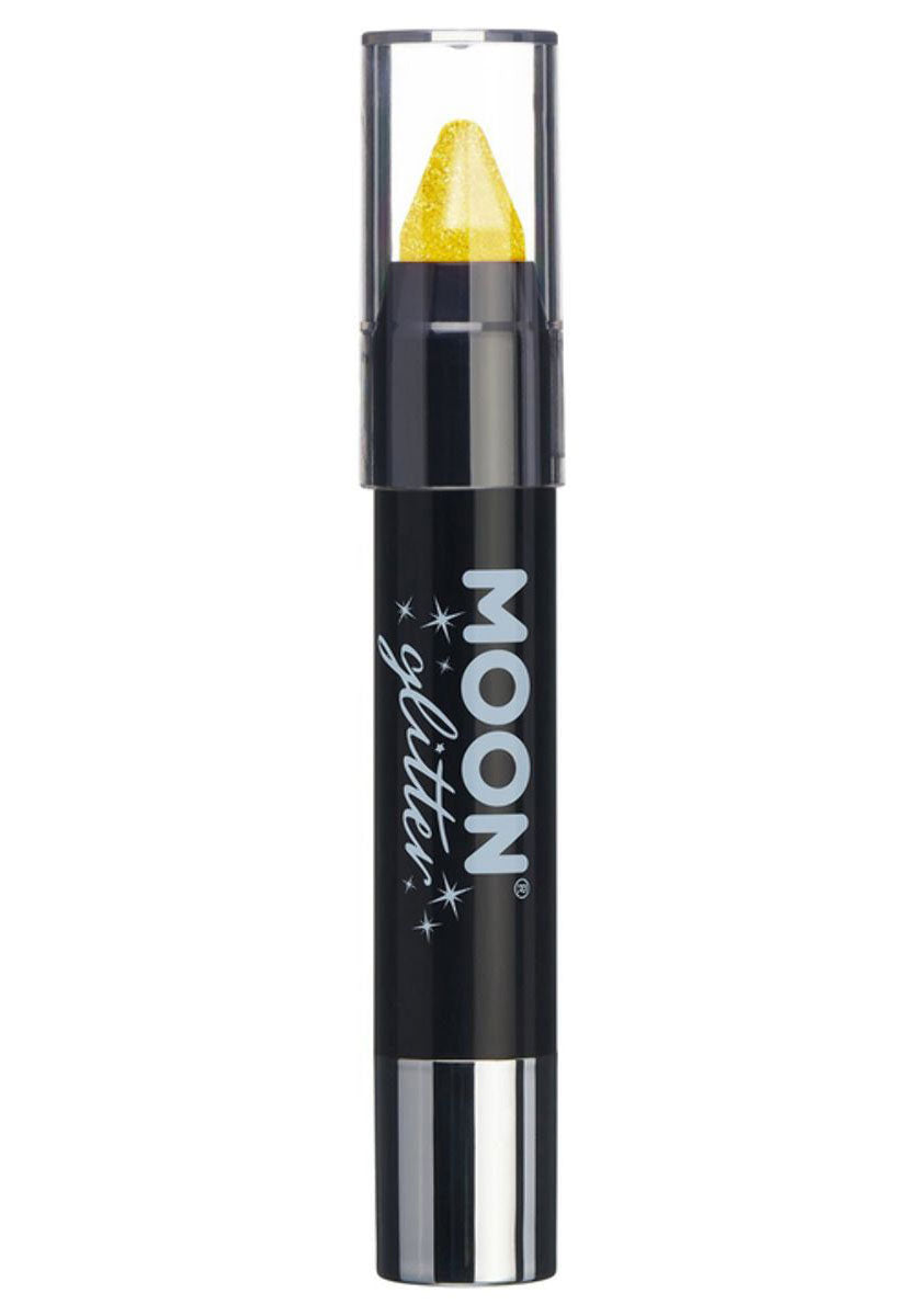 Moon Glitter Iridescent Body Crayons, Yellow