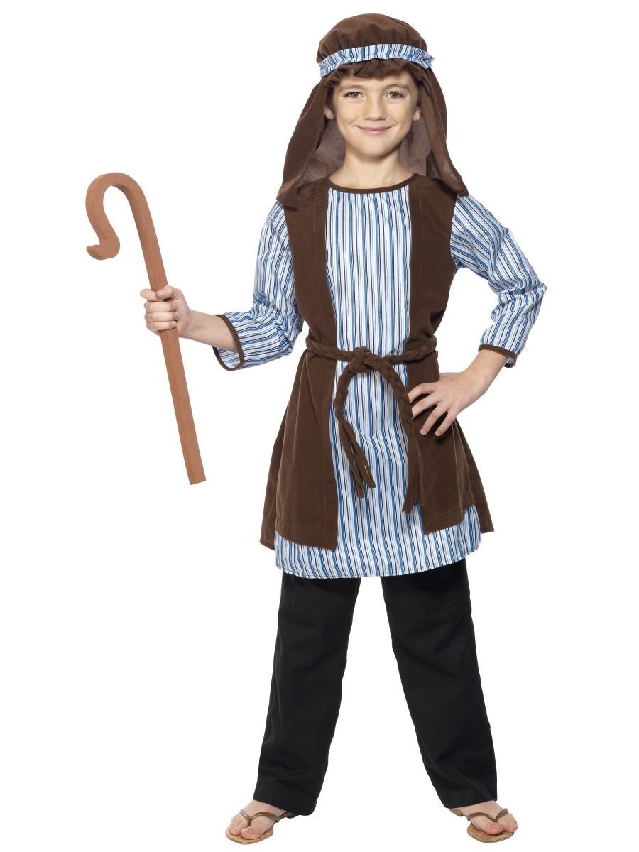 Shepherd Costume, Blue & Brown - M