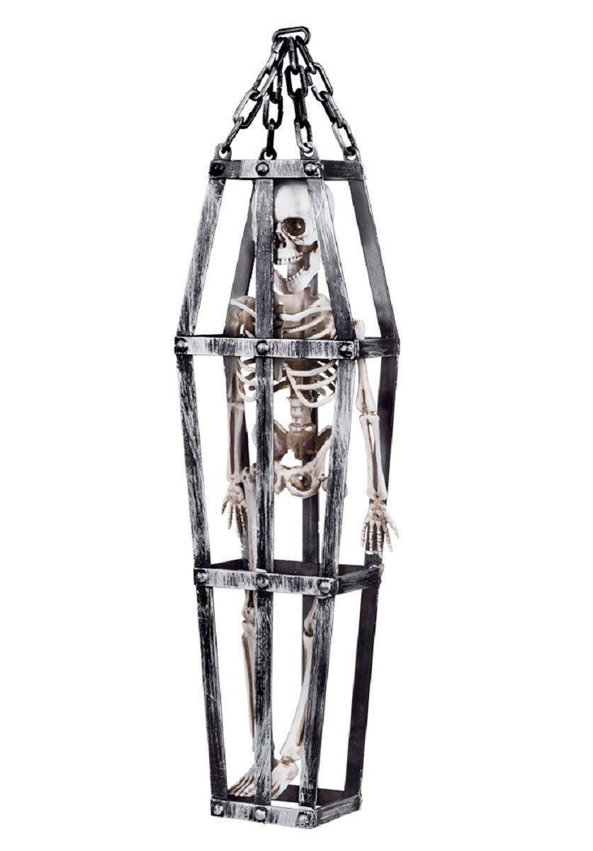 Skeleton in Cage Prop 50cm