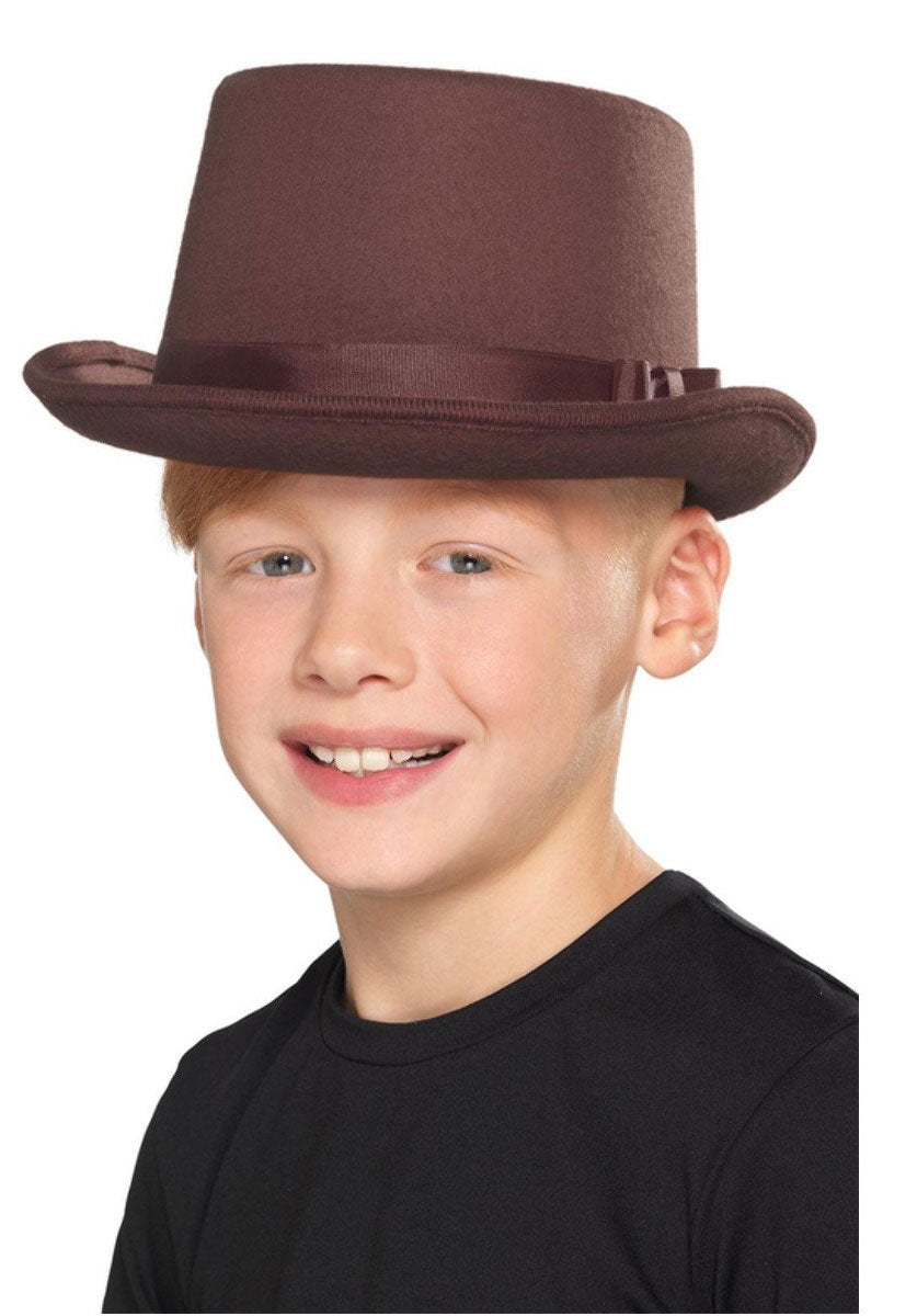 Kids Top Hat, Brown