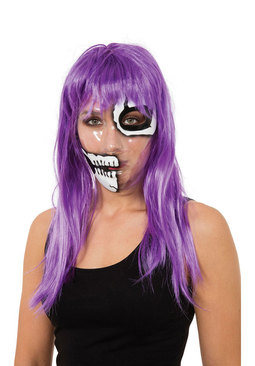 Transparent Mask Skeleton Half Face