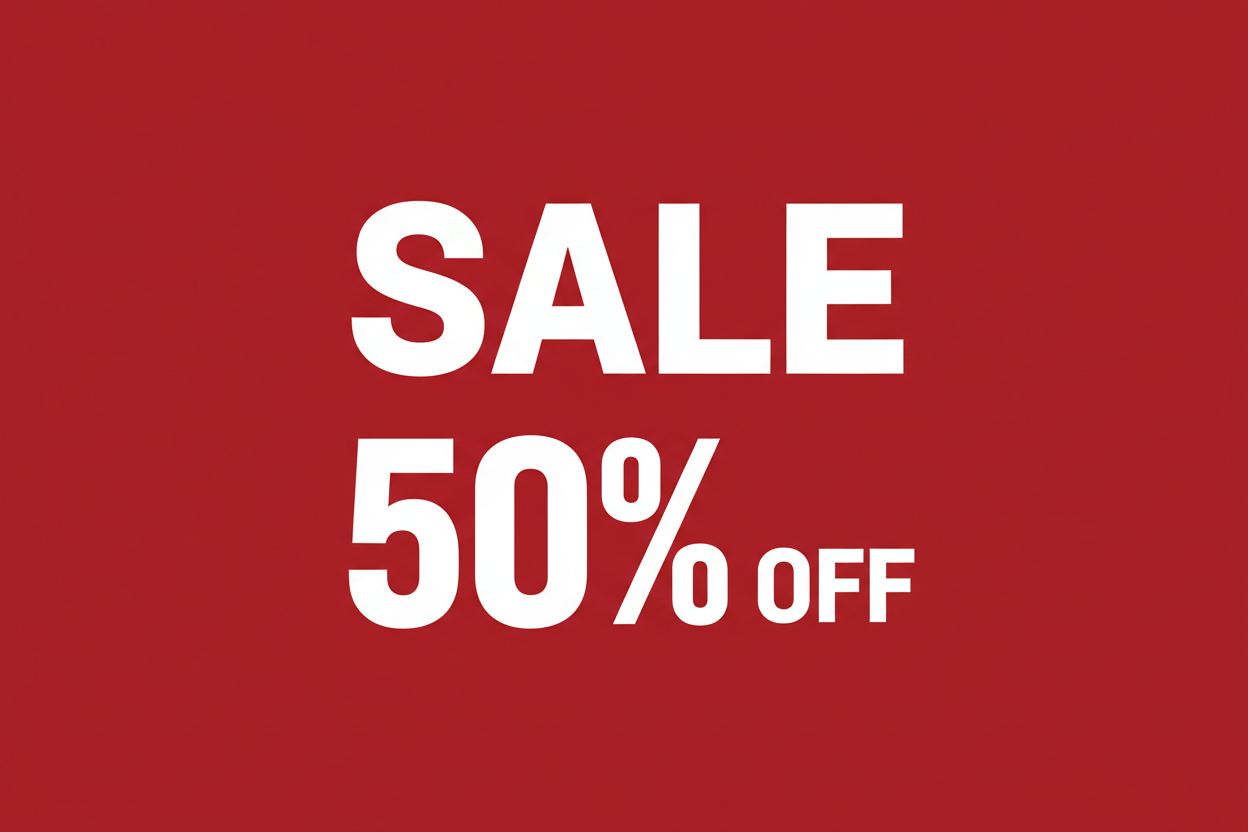 SALE 50% off