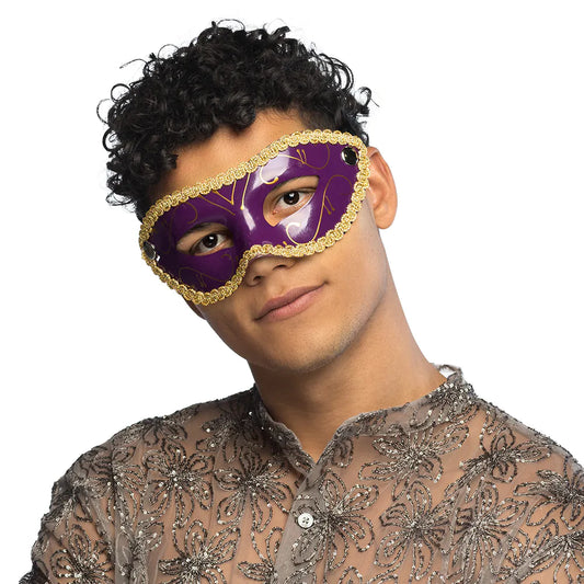 Purple and Gold Eye Mask