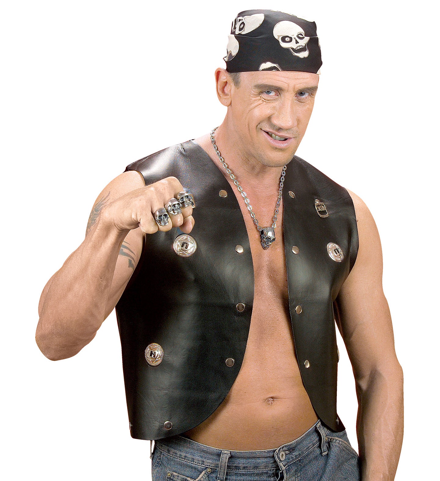 Leather Look Studded Vest