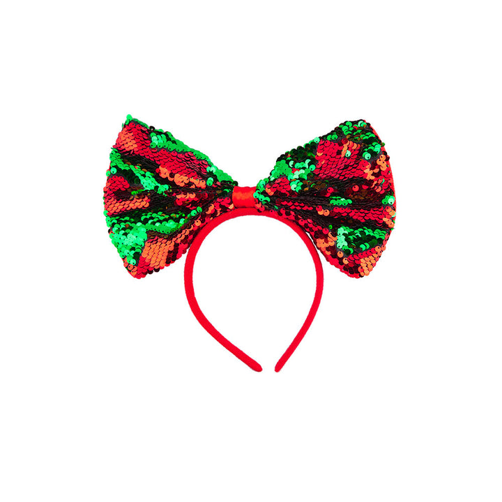 Xmas Sequin Bow Headband
