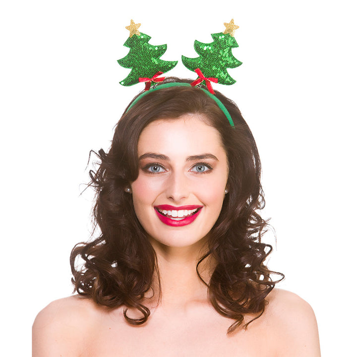 Sequin Xmas Tree Headband