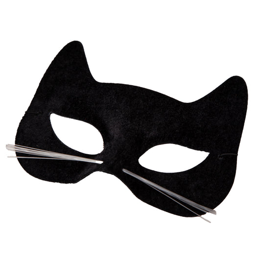 Black Velour Cat Mask