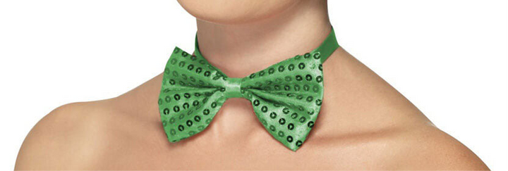 Sequin Bow Tie, Green