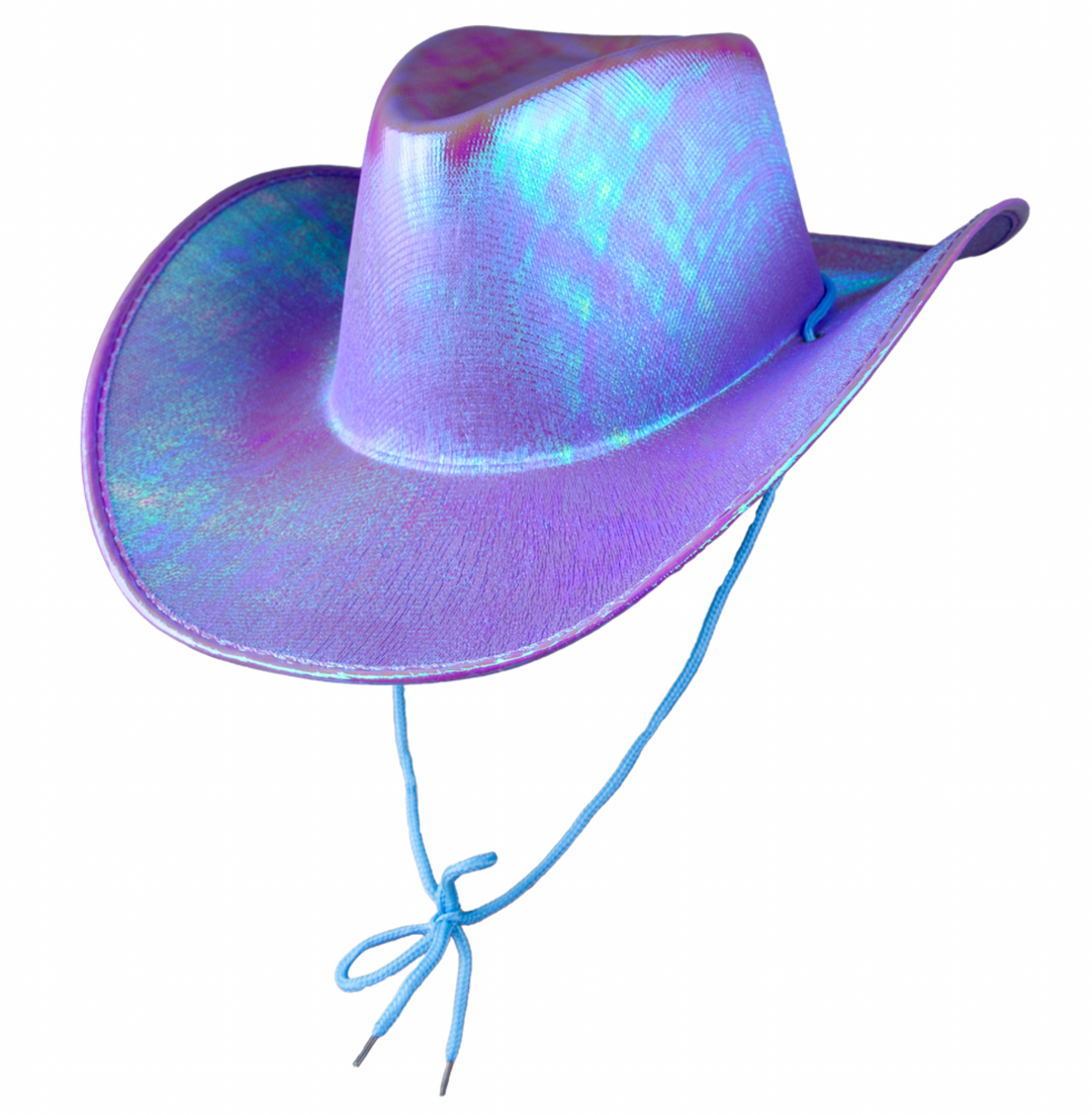 Cowgirl Texan Hat - Lavender Iridescent - Costume Accessory